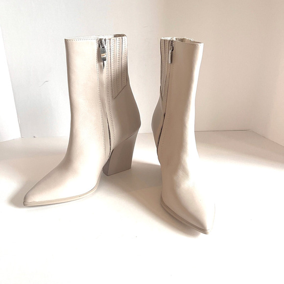 Steve Madden Shoes - Steve Madden Womens Rikki Bone Leather Pointed Toe Ankle Boots Size 7